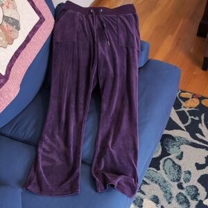Juicy Couture Purple Velour Track Pants